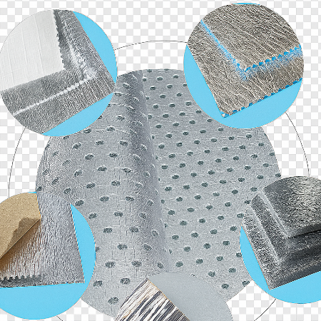 UEPE foam – thermal insulation with metallic reflective film on both sides for roof insulation