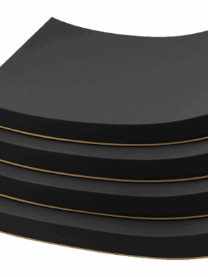 UNEO25 foam sheet, black with adhesive